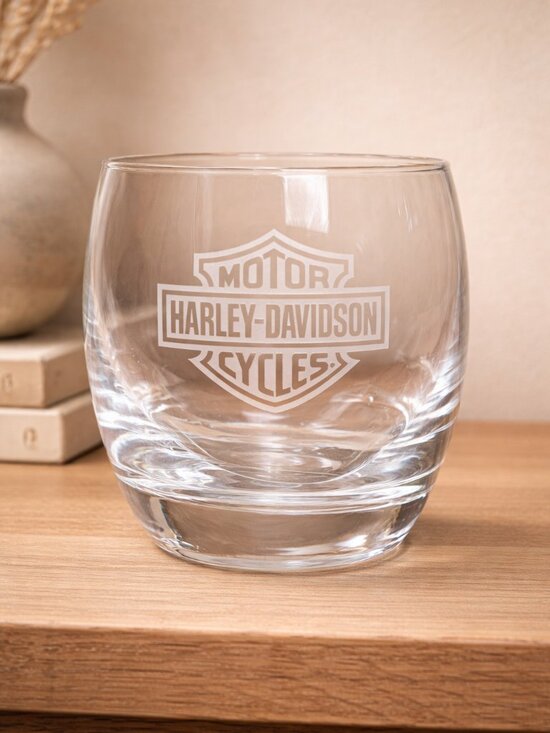 Harley-Davidson Other - Harley-Davidson Clear Whiskey Glass with Logo